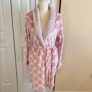 Flora Cozy Pink Heart Women's Robe